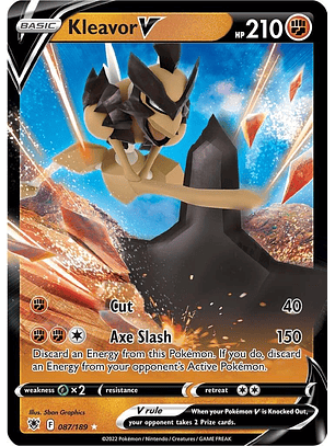 Kleavor V #87/189 Pokémon Astral Radiance