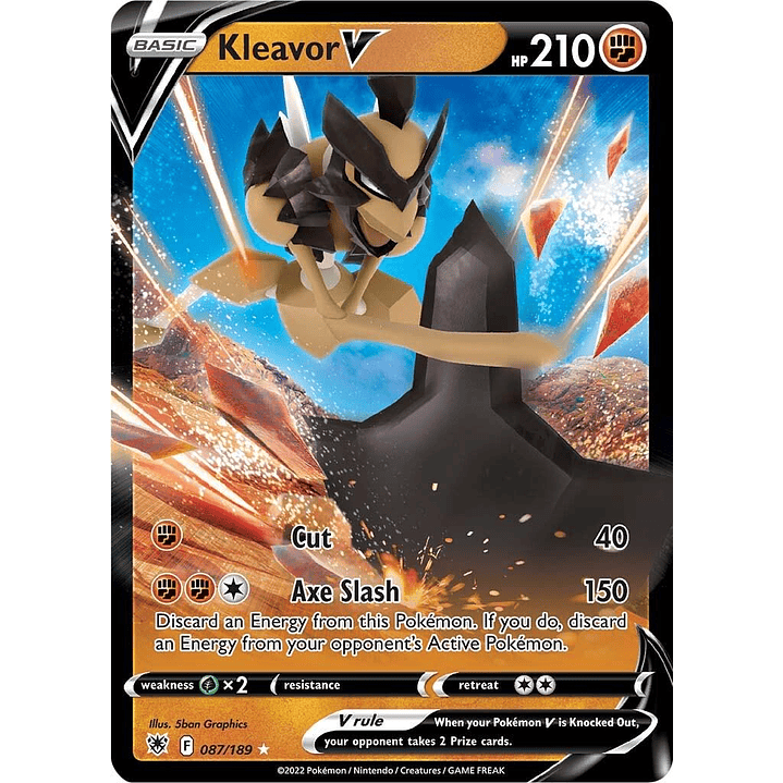 Kleavor V #87/189 Pokémon Astral Radiance 1