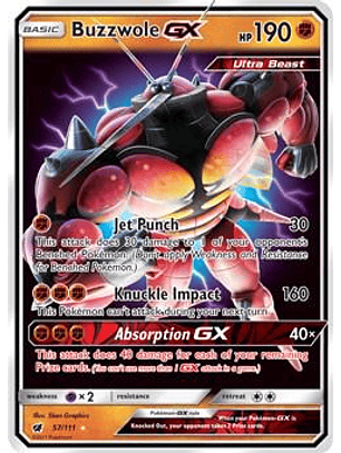 Buzzwole GX #57/111 Pokémon Crimson Invasion 