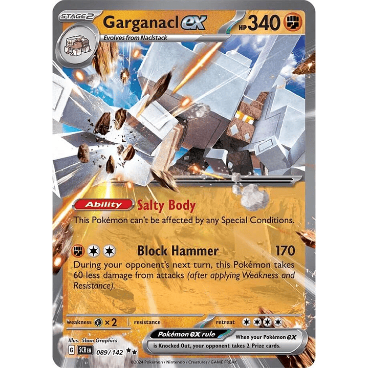 Garganacl ex #89/142 Pokémon Stellar Crown 1