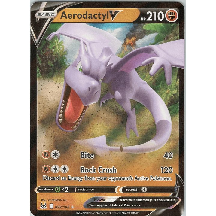 Aerodactyl V #92/196 Pokémon Lost Origin 1