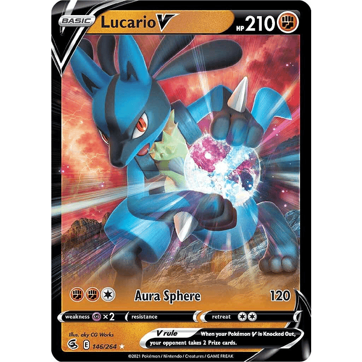 Lucario V #146/264 Pokémon Fusion Strike 1