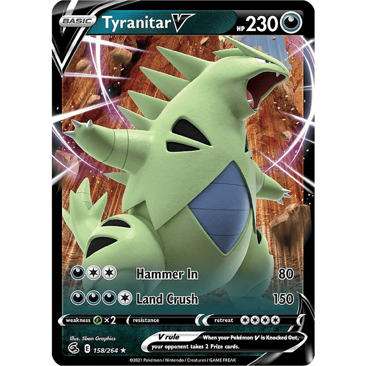 Tyranitar V #158/264 Pokémon Fusion Strike 1
