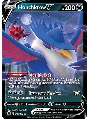 Honchkrow V #88/172 Pokémon Brilliant Stars