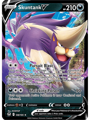 Skuntank V #108/195 Pokémon Silver Tempest
