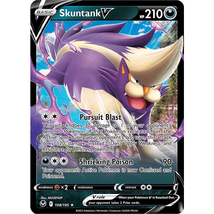 Skuntank V #108/195 Pokémon Silver Tempest 1