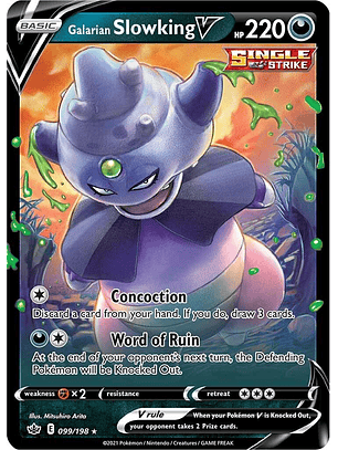 Galarian Slowking V #99/198 Pokémon Chilling Reign