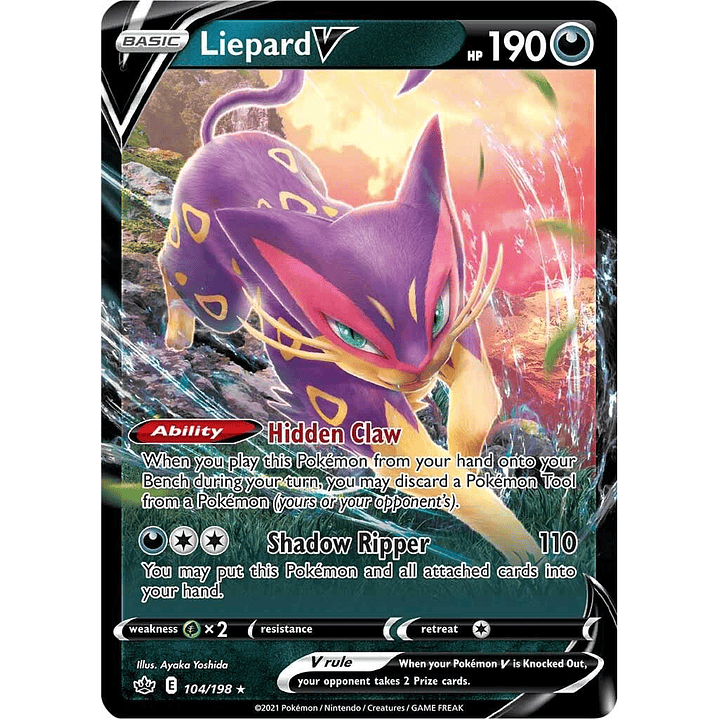 Liepard V #104/198 Pokémon Chilling Reign 1