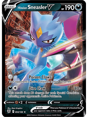 Hisuian Sneasler V #94/189 Pokémon Astral Radiance
