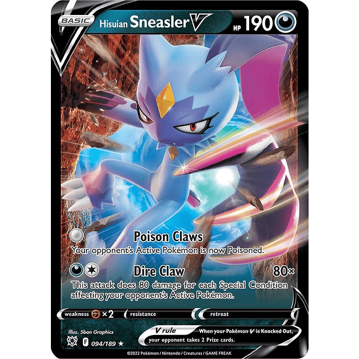 Hisuian Sneasler V #94/189 Pokémon Astral Radiance 1