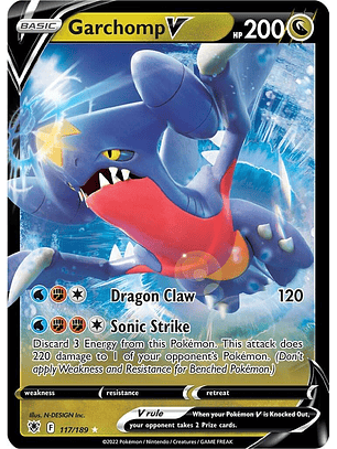 Garchomp V #117/189 Pokémon Astral Radiance
