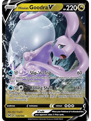 Hisuian Goodra V #135/196 Pokémon Lost Origin