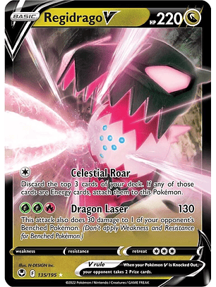 Regidrago V #135/195 Pokémon Silver Tempest