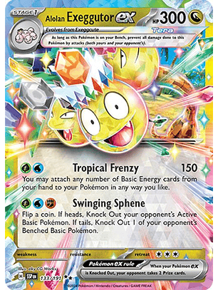 Alolan Exeggutor ex #133/191 Pokémon Surging Sparks
