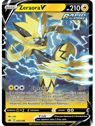 Zeraora V #53/198 Pokémon Chilling Reign