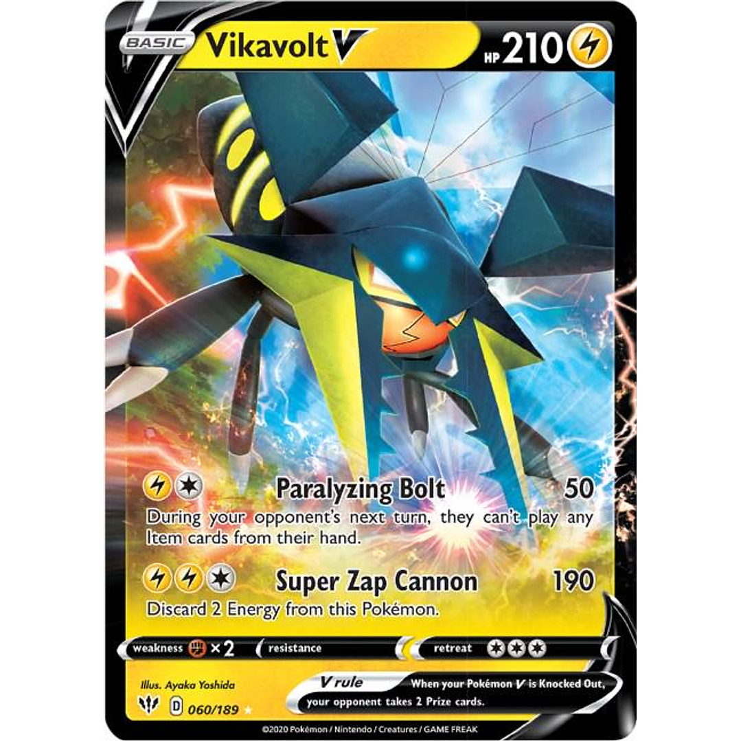 Vikavolt V #60/189 Pokémon Darkness Ablaze 1