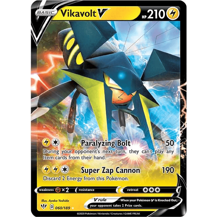 Vikavolt V #60/189 Pokémon Darkness Ablaze 1