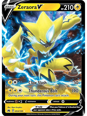 Zeraora V #53/159 Pokémon Crown Zenith