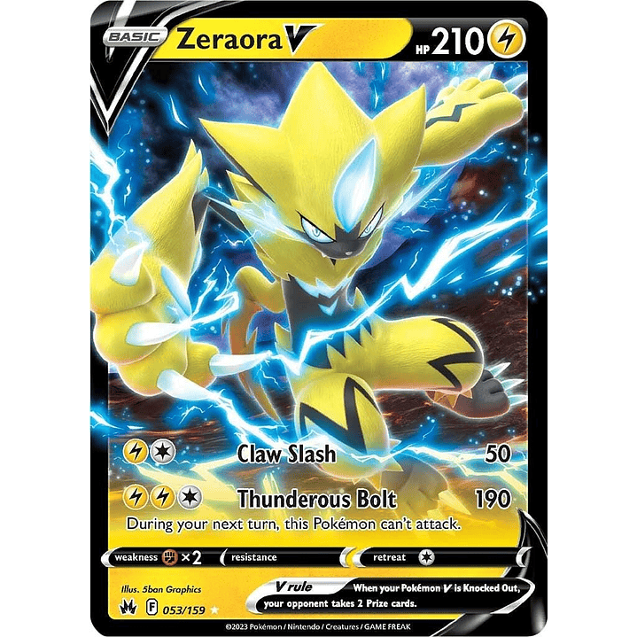 Zeraora V #53/159 Pokémon Crown Zenith 1