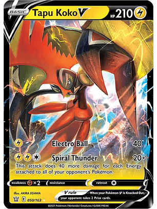 Tapu Koko V #50/163 Pokémon Battle Styles