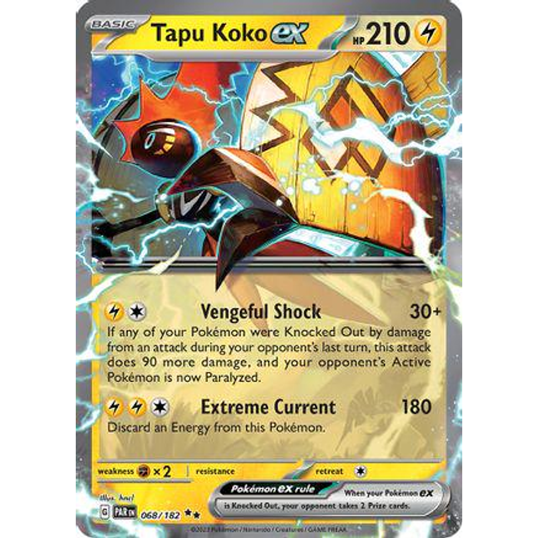 Tapu Koko ex [Holo] #68/182 Pokémon Paradox Rift 1