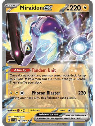 Miraidon ex #81/198 Pokémon Scarlet & Violet