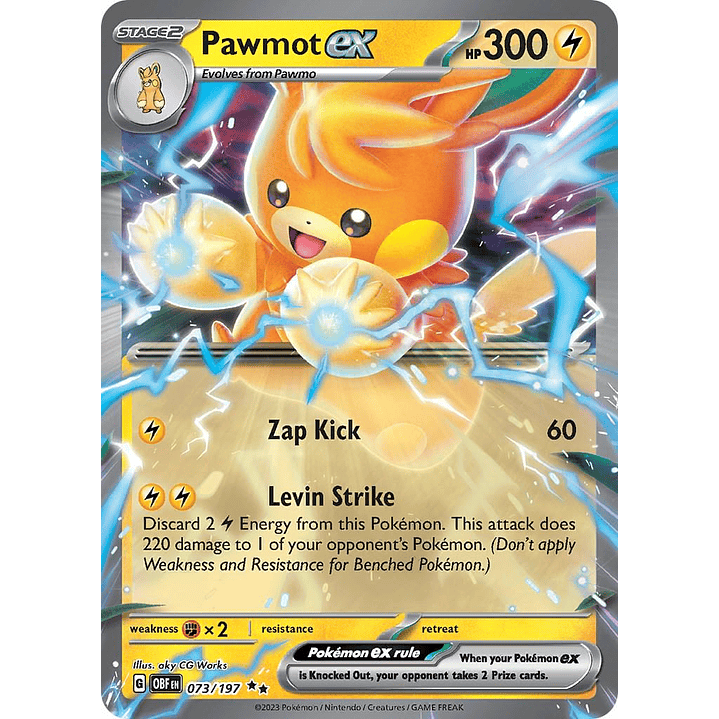 Pawmot ex #73/197 Pokémon Obsidian Flames 1