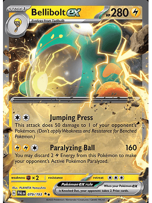 Bellibolt ex #79/193 Pokémon Paldea Evolved