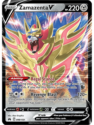 Zamazenta V #98/159 Pokémon Crown Zenith