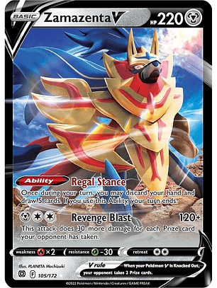 Zamazenta V #105/172 Pokémon Brilliant Stars