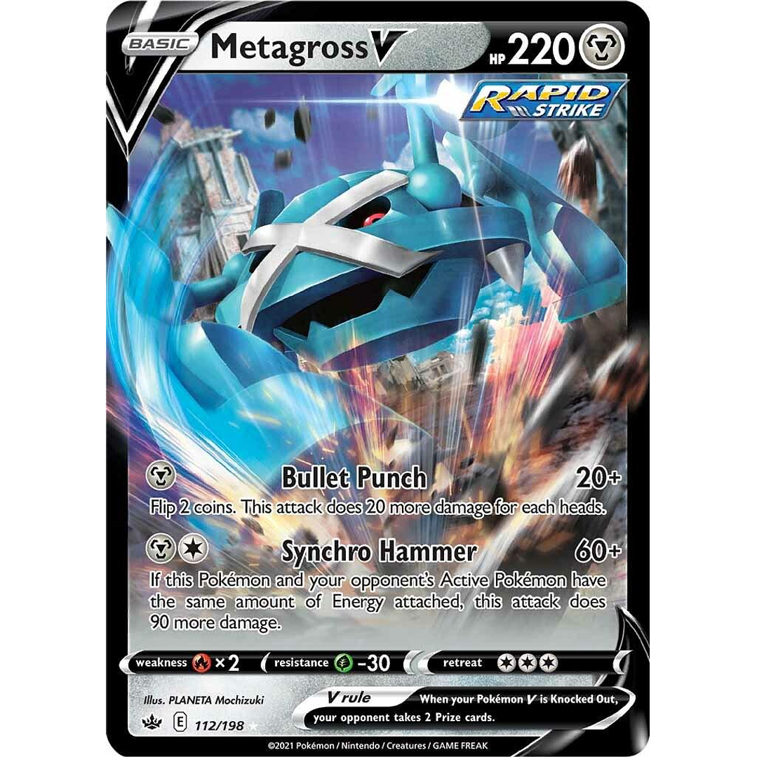Metagross V #112/198 Pokémon Chilling Reign 1