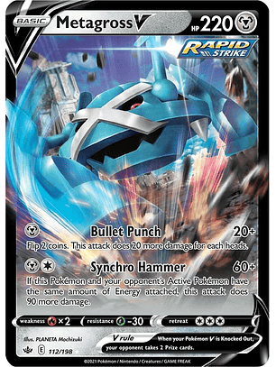 Metagross V #112/198 Pokémon Chilling Reign