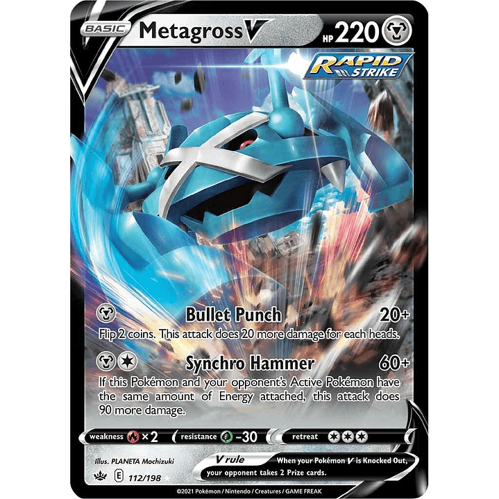 Metagross V #112/198 Pokémon Chilling Reign 1