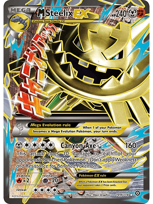 M Steelix EX #109/114 Pokémon Steam Siege