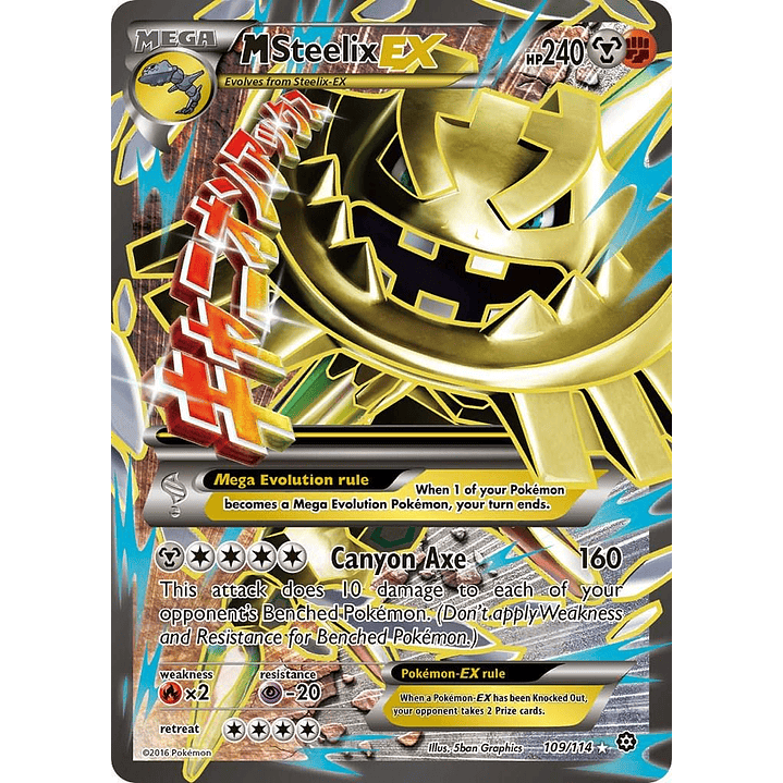 M Steelix EX #109/114 Pokémon Steam Siege 1