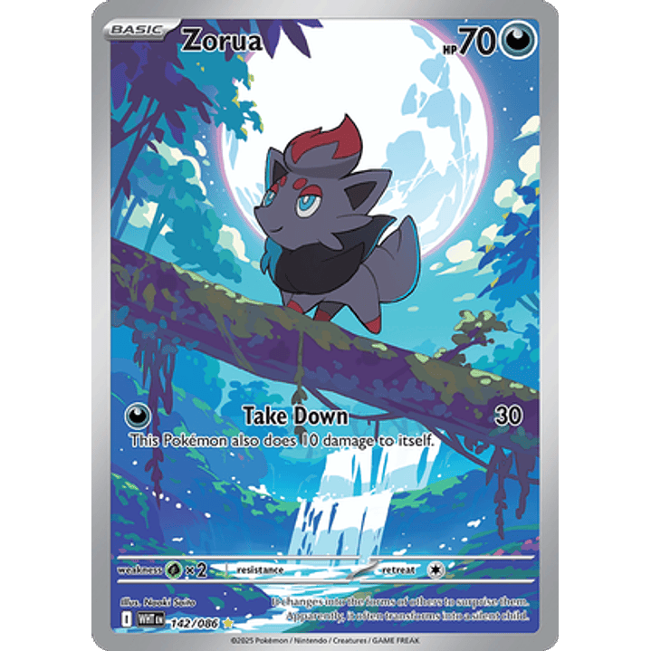 Zorua #142/86 White Flare 1