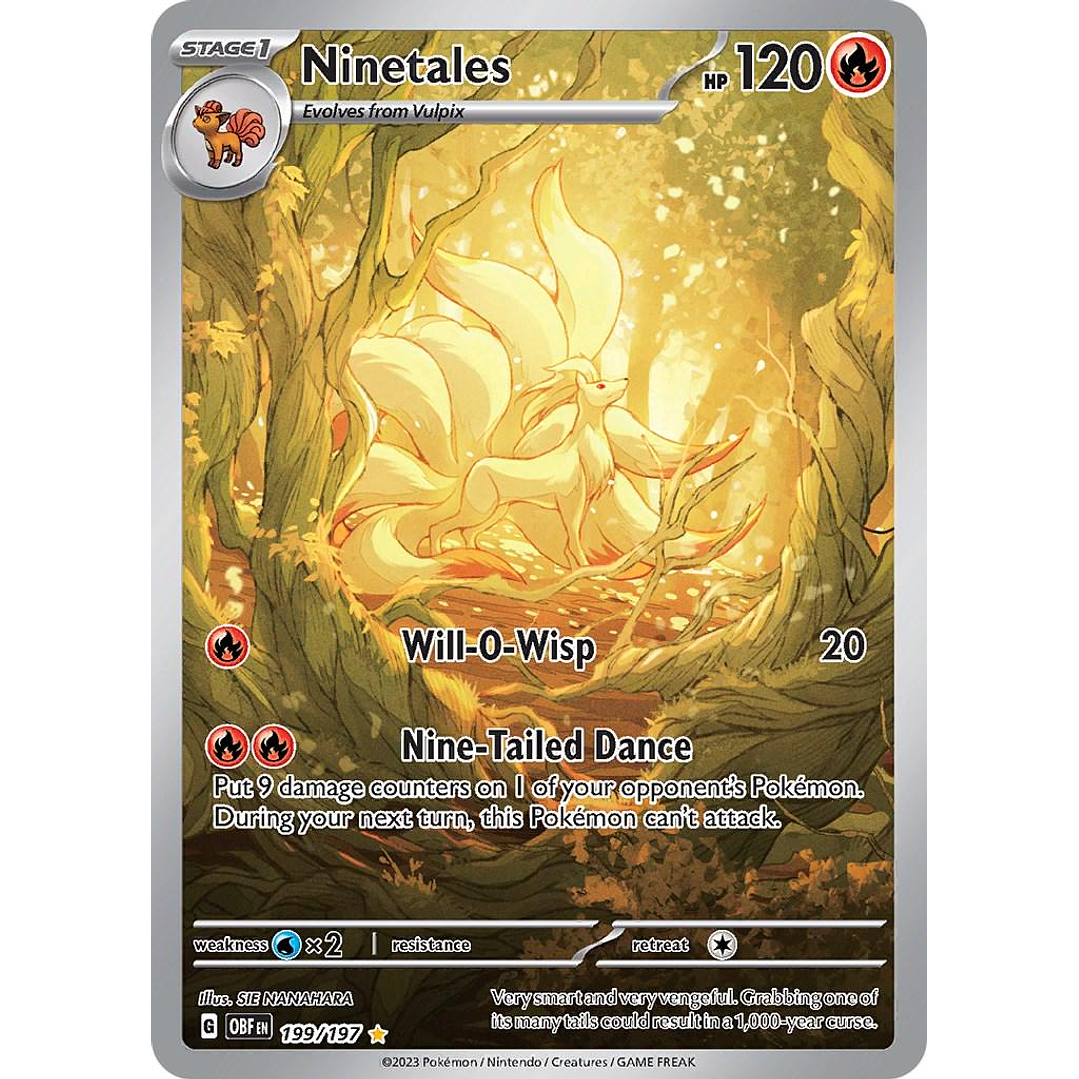 Ninetales #199/197 Pokémon Obsidian Flames 1