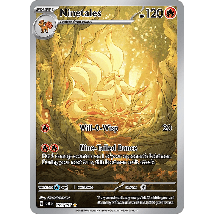 Ninetales #199/197 Pokémon Obsidian Flames 1