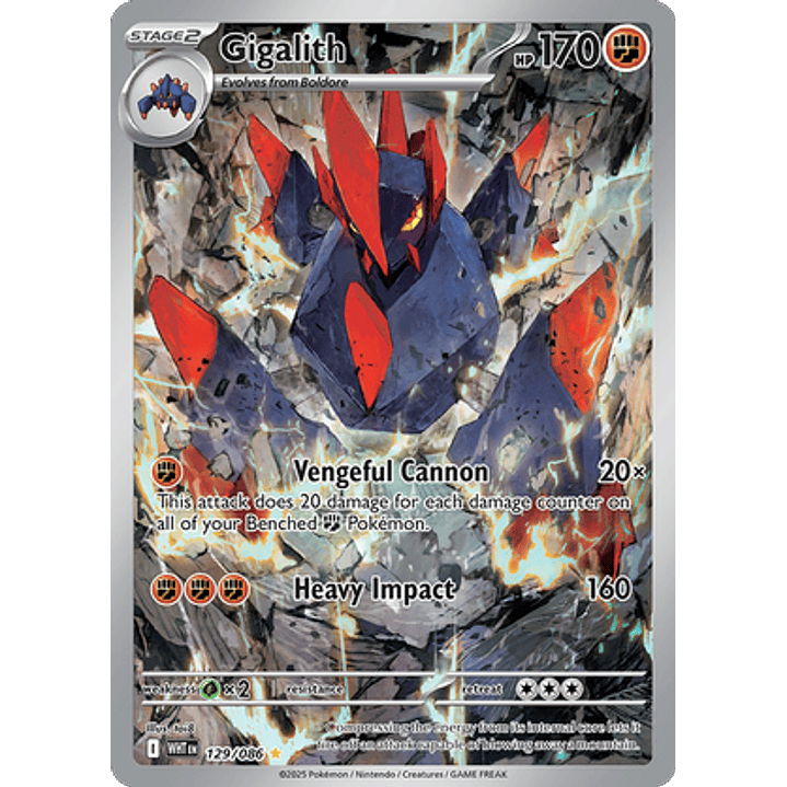 Gigalith #129/86 White Flare 1