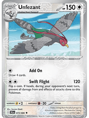 Unfezant [Master Ball] #73/86 Black Bolt