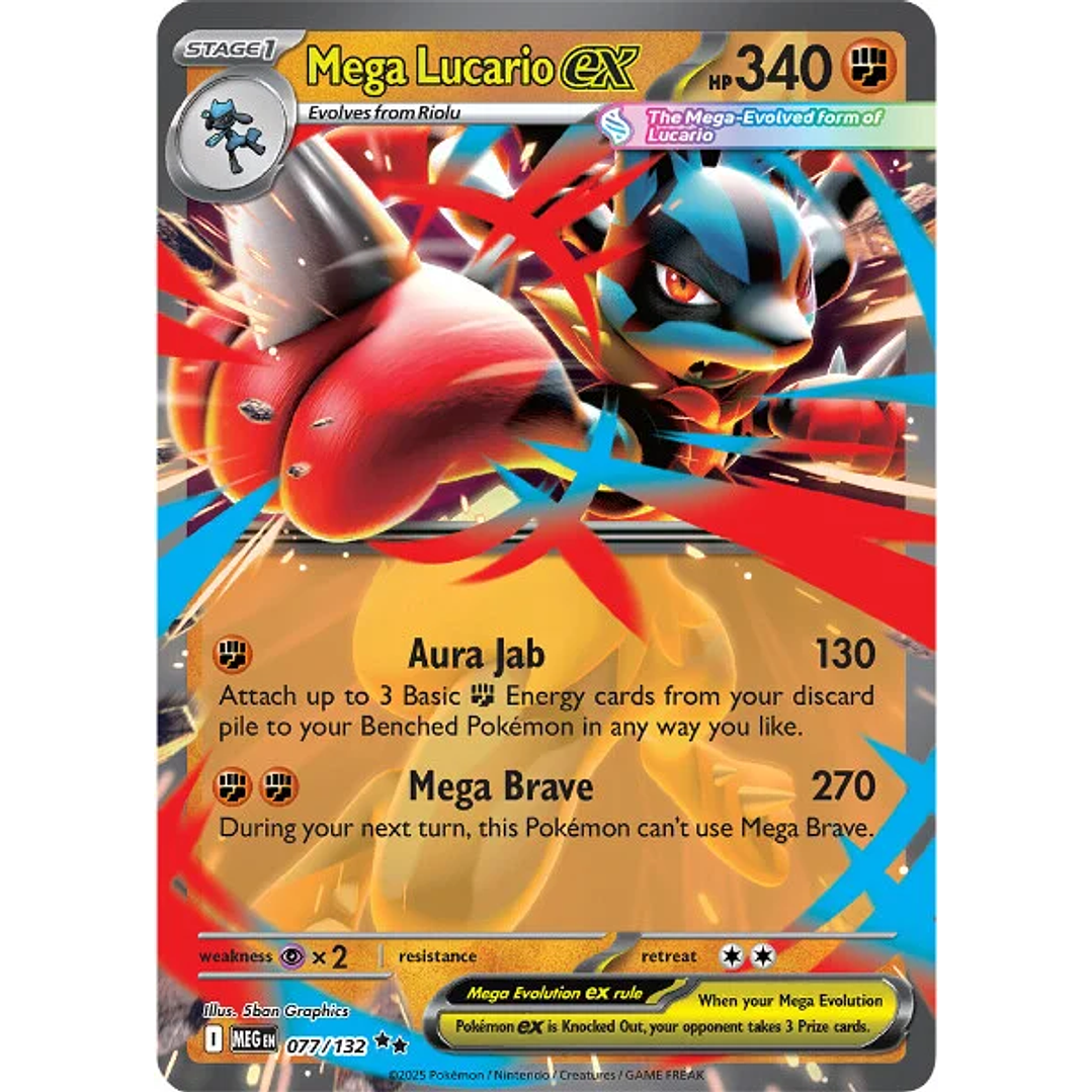 Mega Lucario ex #77/132 Mega Evolution 1