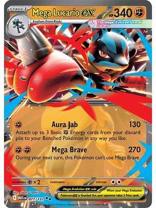 Mega Lucario ex #77/132 Mega Evolution