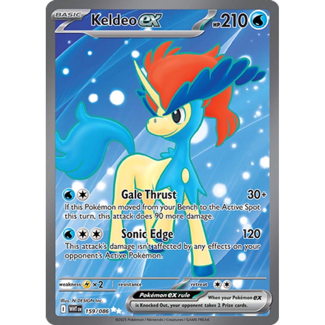 Keldeo ex #159/86 White Flare 1