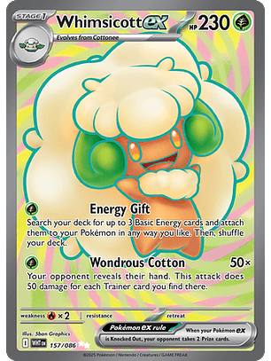 Whimsicott ex #157/86 White Flare