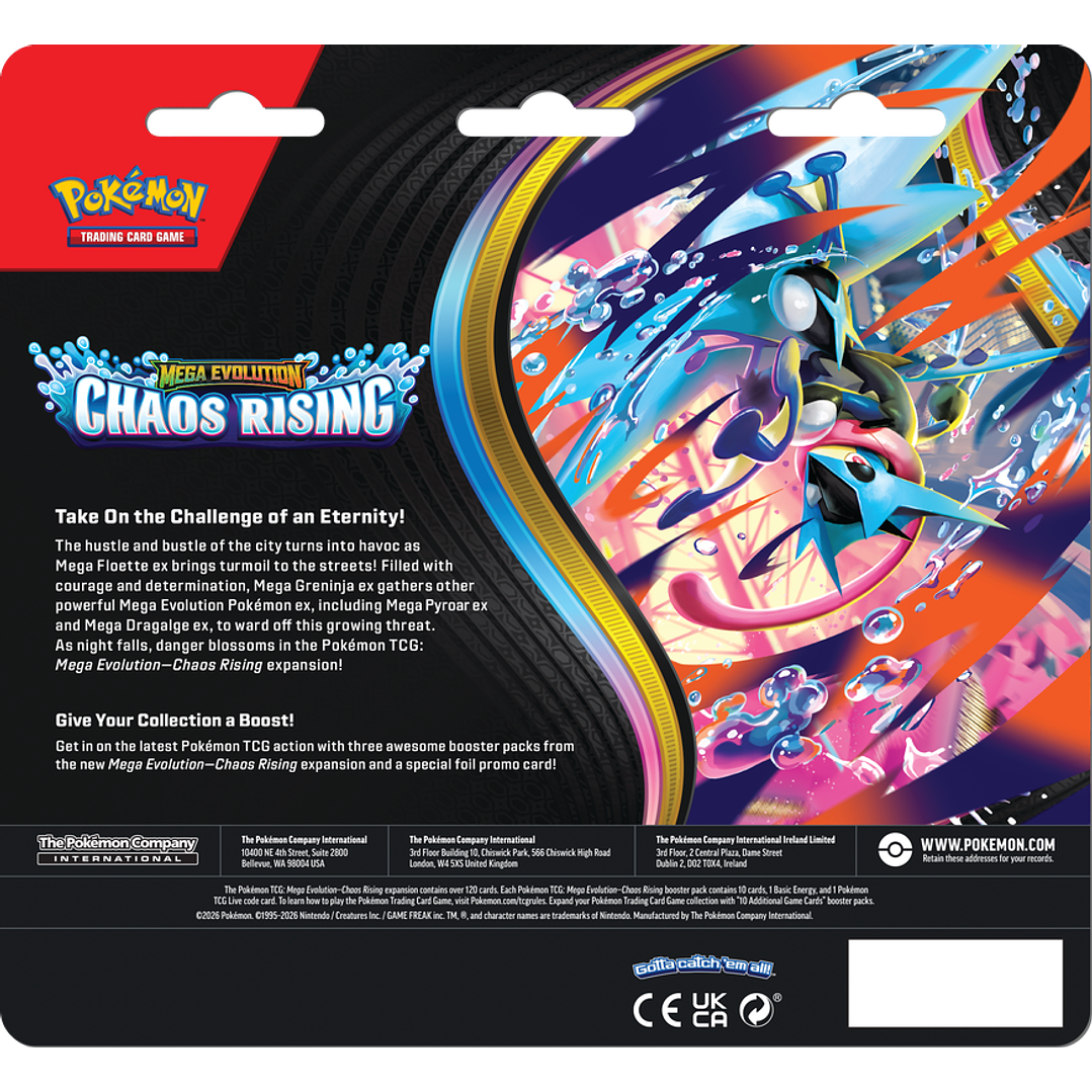 [PREVENTA 22/05/26] MEGA EVOLUTION - CHAOS RISING - 3-PACK BLISTER - INGLES 2