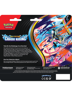 [PREVENTA 22/05/26] MEGA EVOLUTION - CHAOS RISING - 3-PACK BLISTER - INGLES