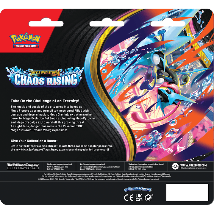 [PREVENTA 22/05/26] MEGA EVOLUTION - CHAOS RISING - 3-PACK BLISTER - INGLES 2
