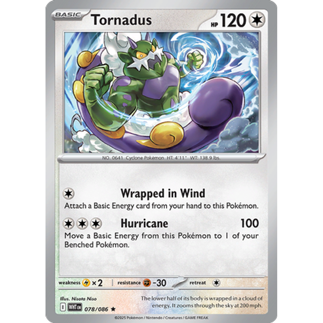 Tornadus #78/86 White Flare 1