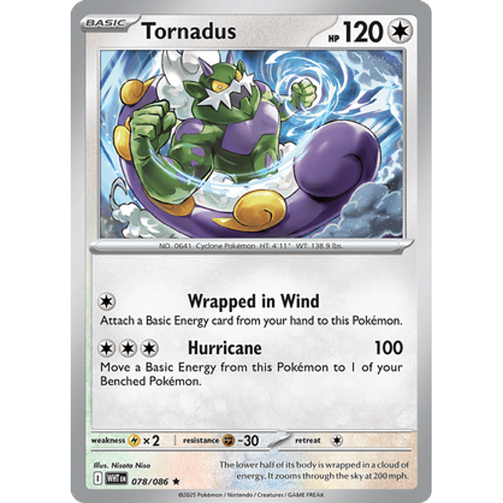 Tornadus #78/86 White Flare 1