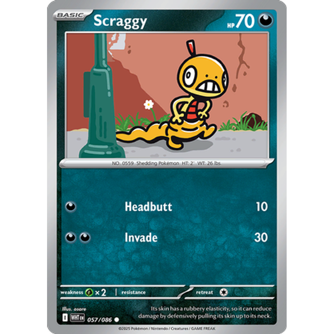 Scraggy #57/86 White Flare 1